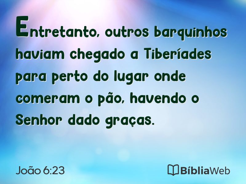 João 6:23 em imagem para compartilhar