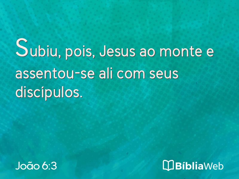 João 6:3 em imagem para compartilhar
