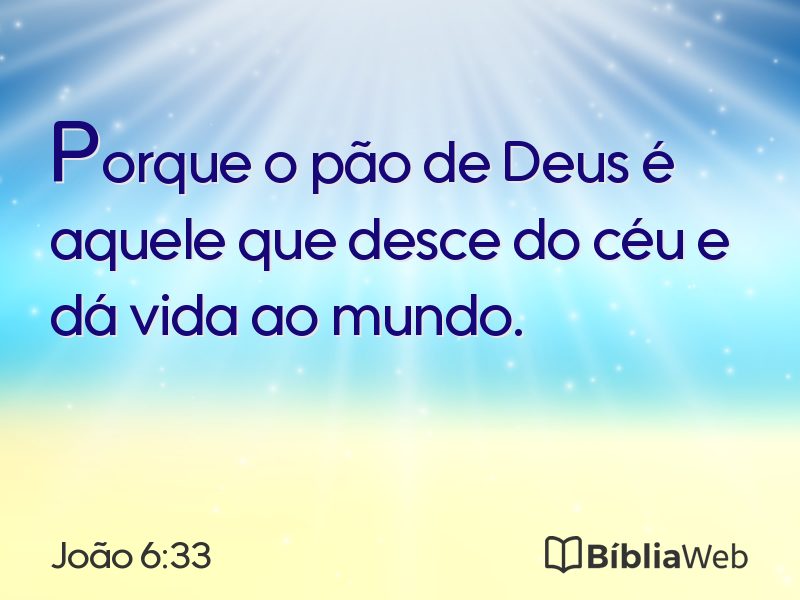 João 6:33 em imagem para compartilhar