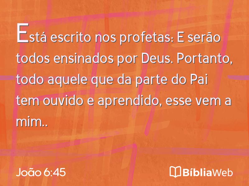 João 6:45 em imagem para compartilhar
