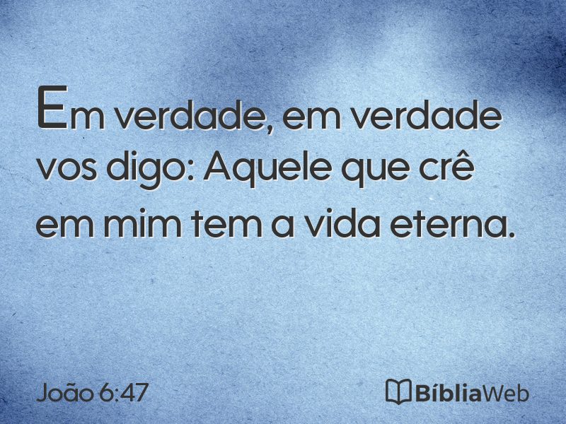 João 6:47 em imagem para compartilhar
