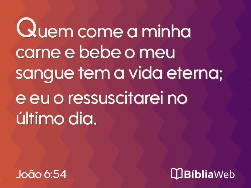 João 6:54 em imagem para compartilhar
