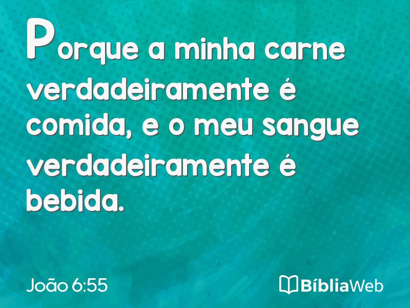 João 6:55 em imagem para compartilhar