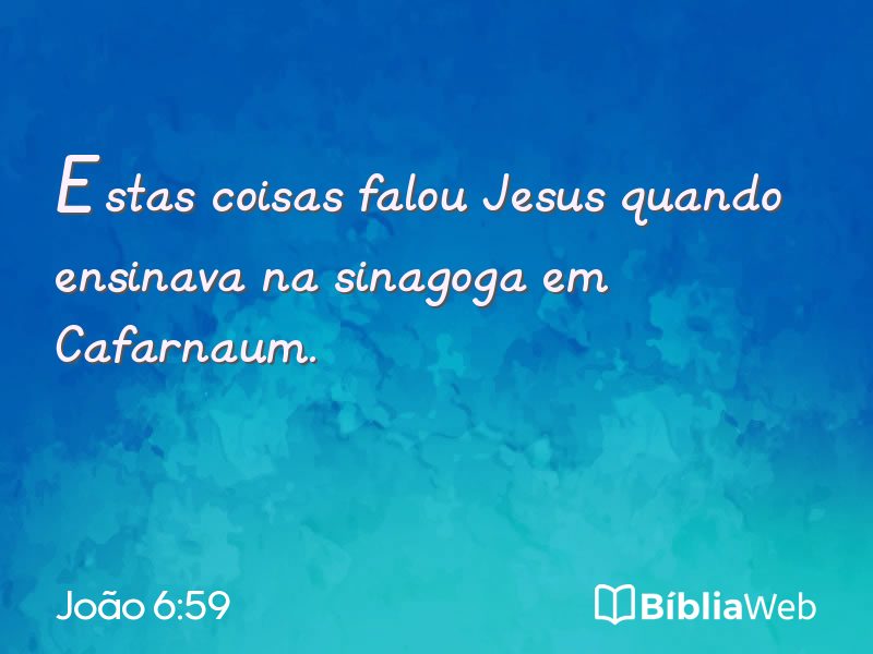 João 6:59 em imagem para compartilhar