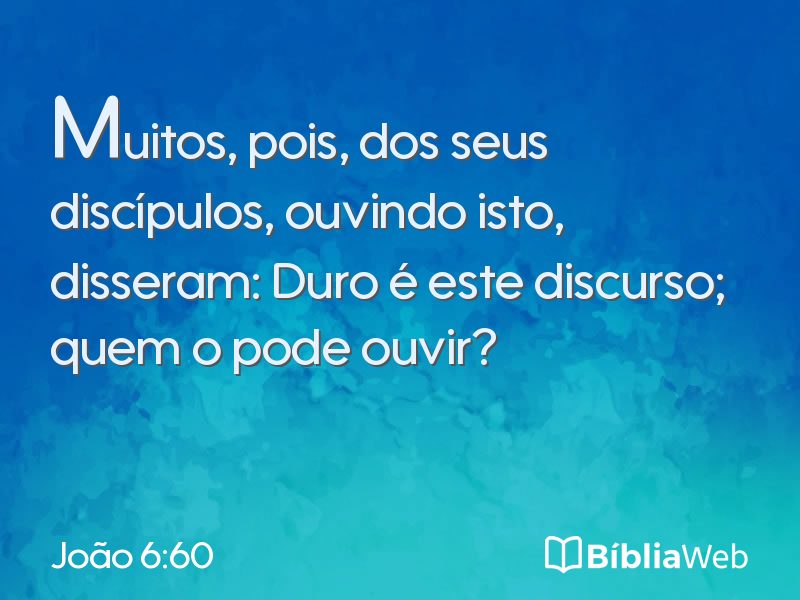 João 6:60 em imagem para compartilhar