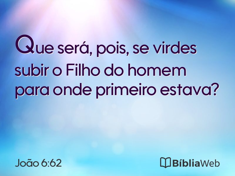 João 6:62 em imagem para compartilhar