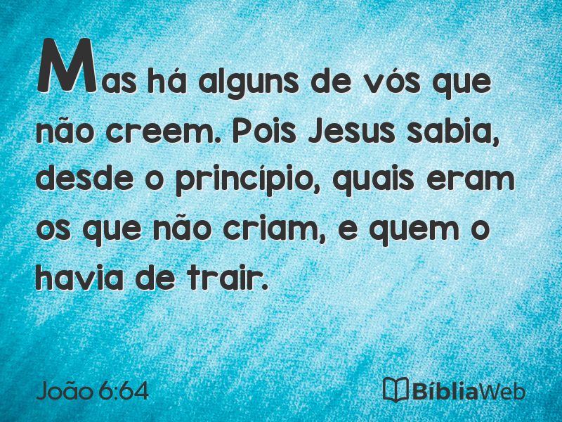 João 6:64 em imagem para compartilhar