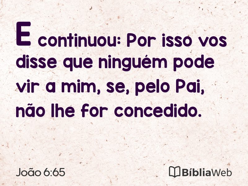 João 6:65 em imagem para compartilhar