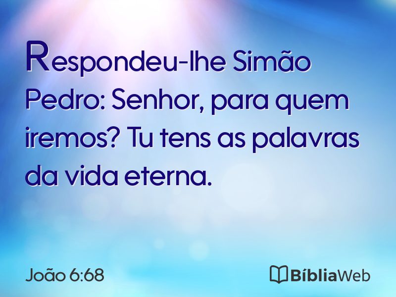 João 6:68 em imagem para compartilhar