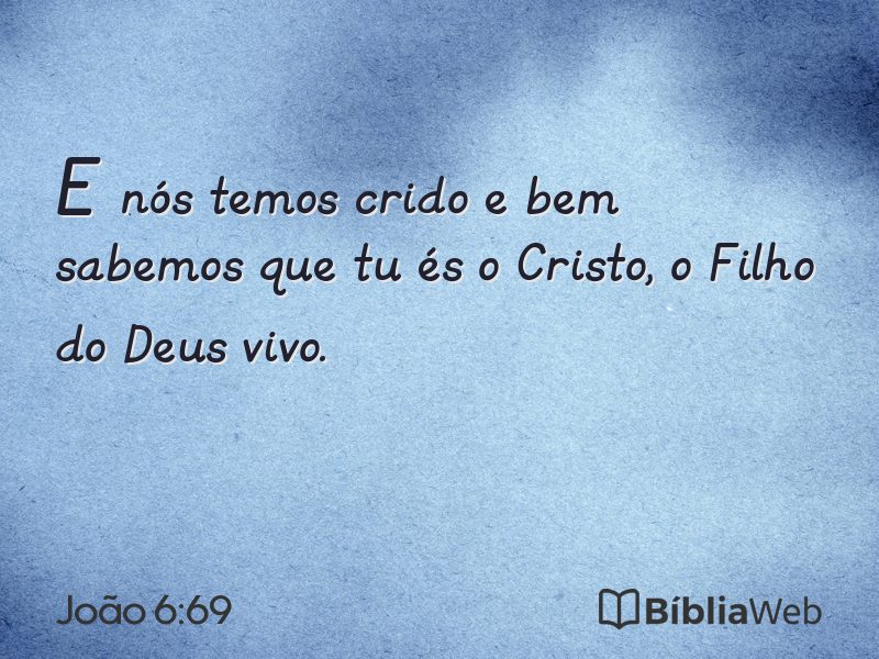 João 6:69 em imagem para compartilhar