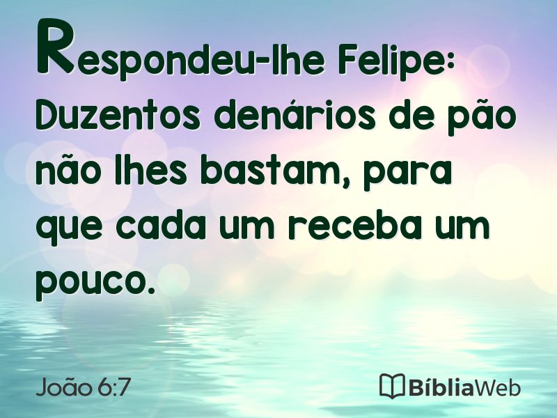João 6:7 em imagem para compartilhar