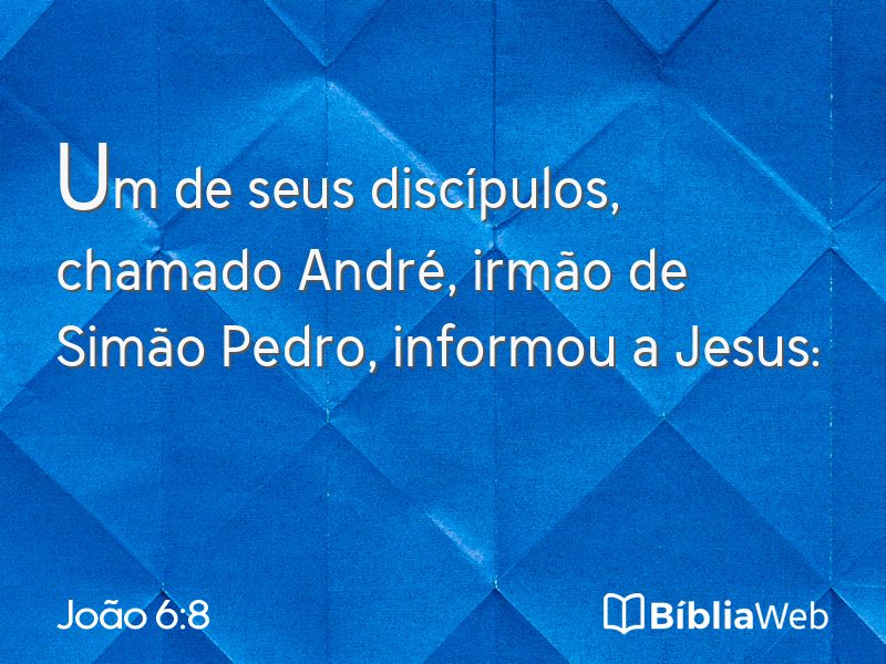 João 6:8 em imagem para compartilhar