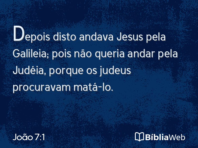 João 7:1 em imagem para compartilhar
