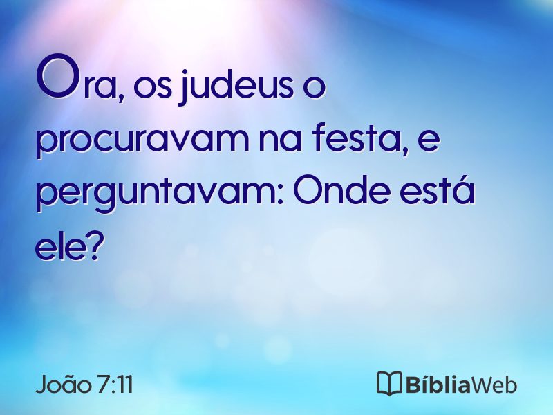 João 7:11 em imagem para compartilhar