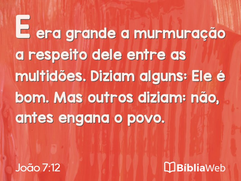 João 7:12 em imagem para compartilhar