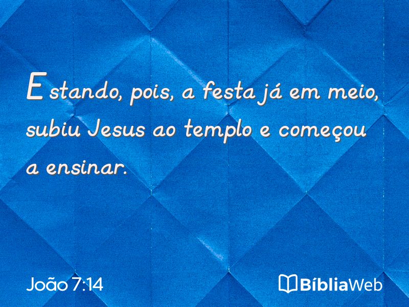 João 7:14 em imagem para compartilhar