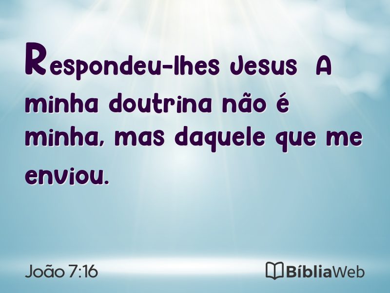 João 7:16 em imagem para compartilhar