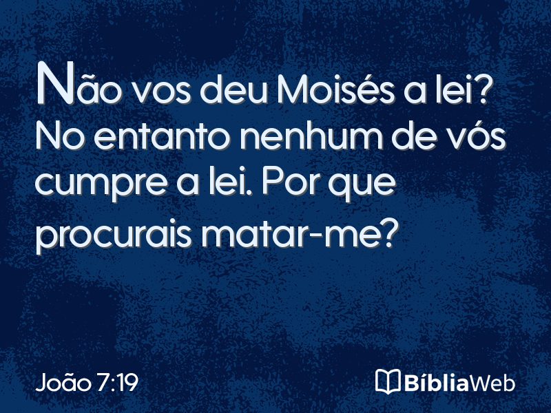 João 7:19 em imagem para compartilhar