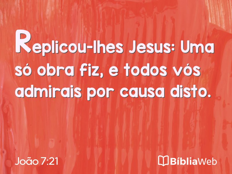 João 7:21 em imagem para compartilhar