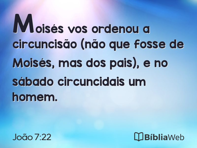 João 7:22 em imagem para compartilhar