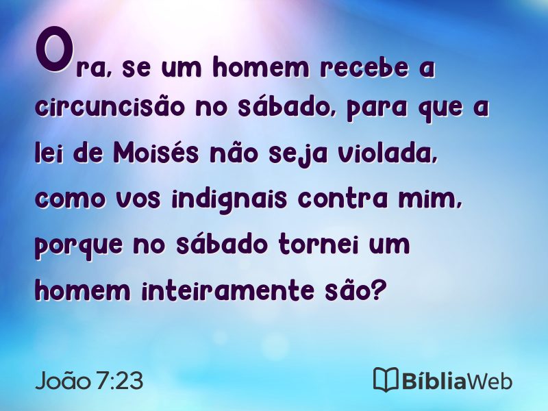 João 7:23 em imagem para compartilhar