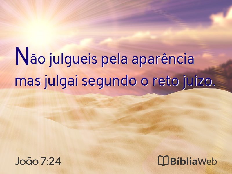 João 7:24 em imagem para compartilhar
