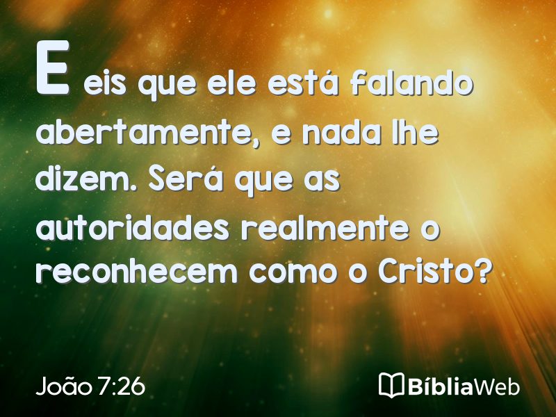 João 7:26 em imagem para compartilhar
