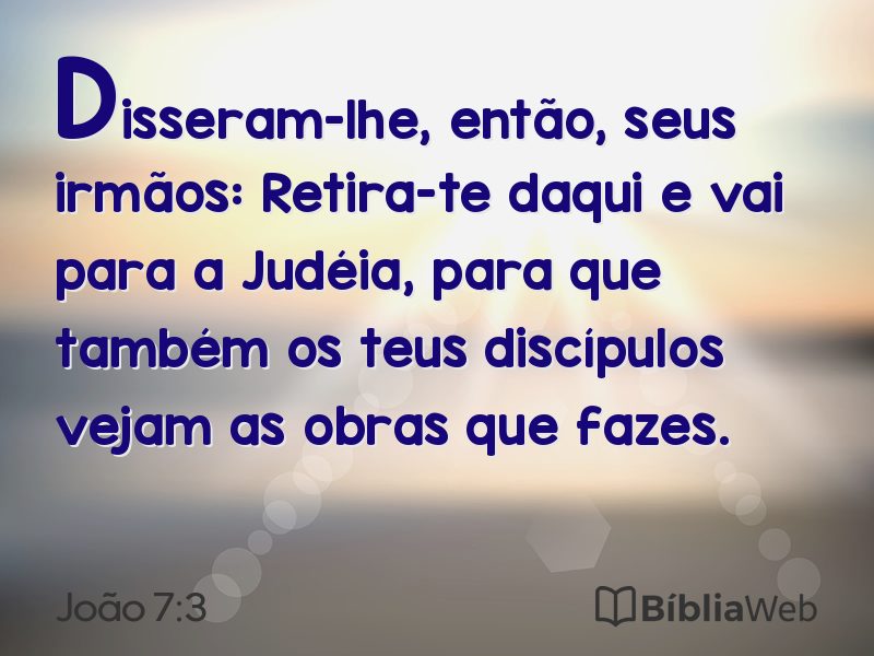 João 7:3 em imagem para compartilhar