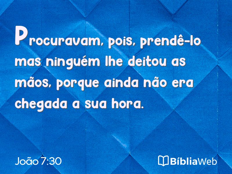 João 7:30 em imagem para compartilhar