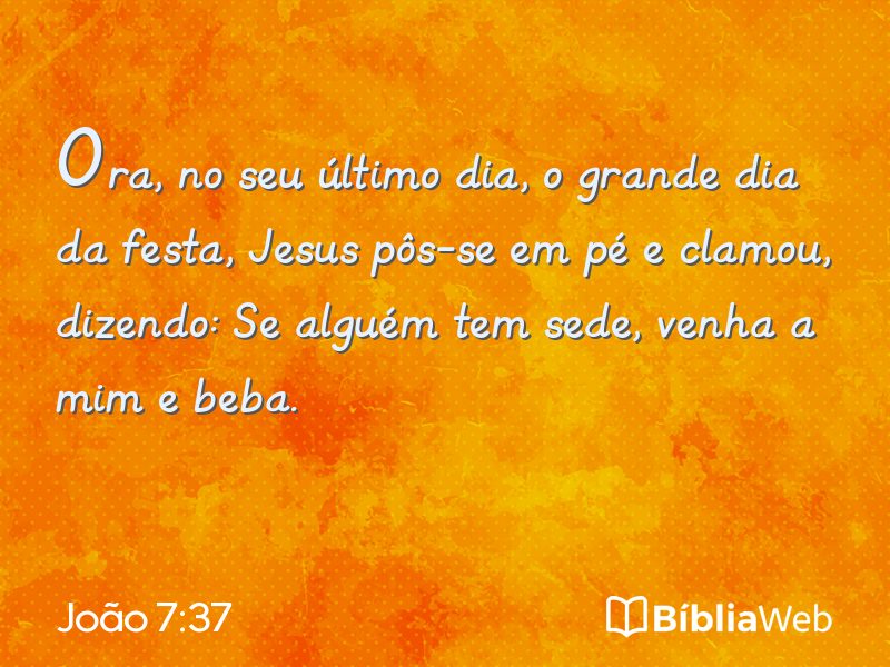 João 7:37 em imagem para compartilhar