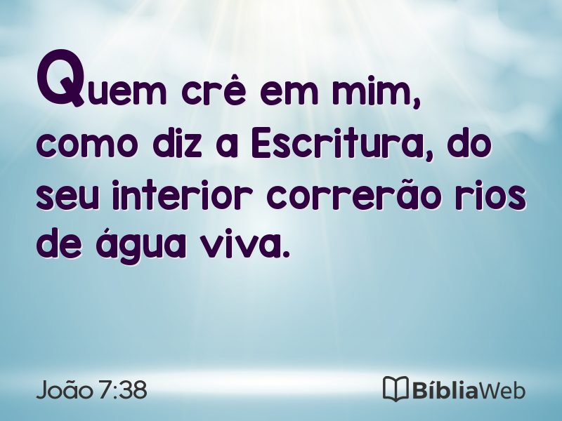 João 7:38 em imagem para compartilhar