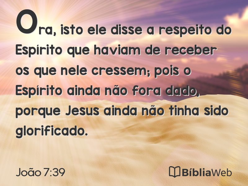 João 7:39 em imagem para compartilhar