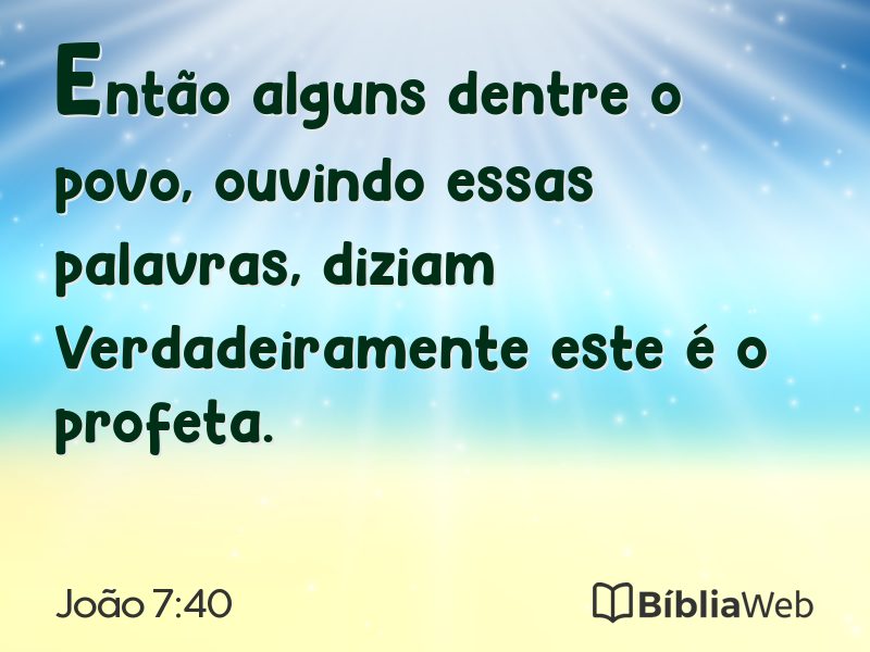 João 7:40 em imagem para compartilhar