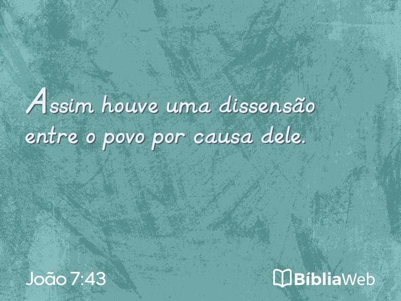 João 7:43 em imagem para compartilhar