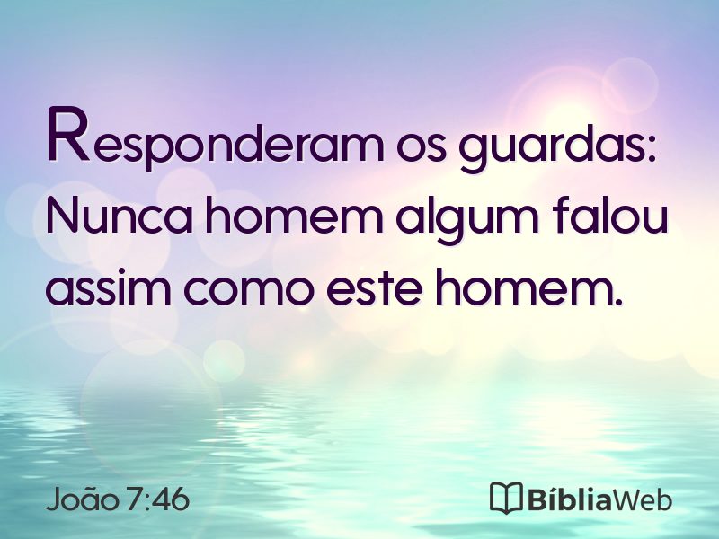João 7:46 em imagem para compartilhar