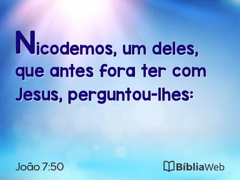João 7:50 em imagem para compartilhar