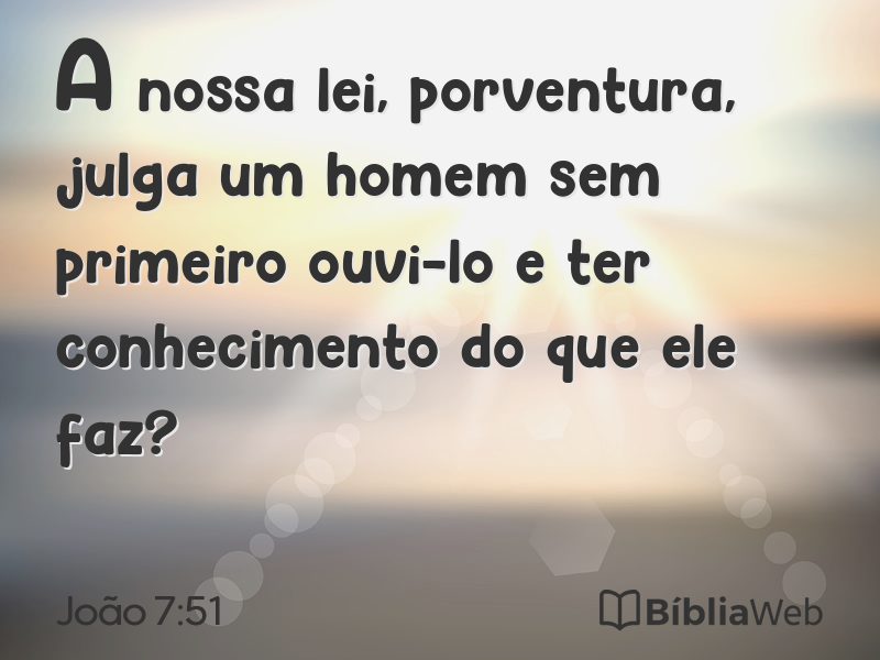 João 7:51 em imagem para compartilhar