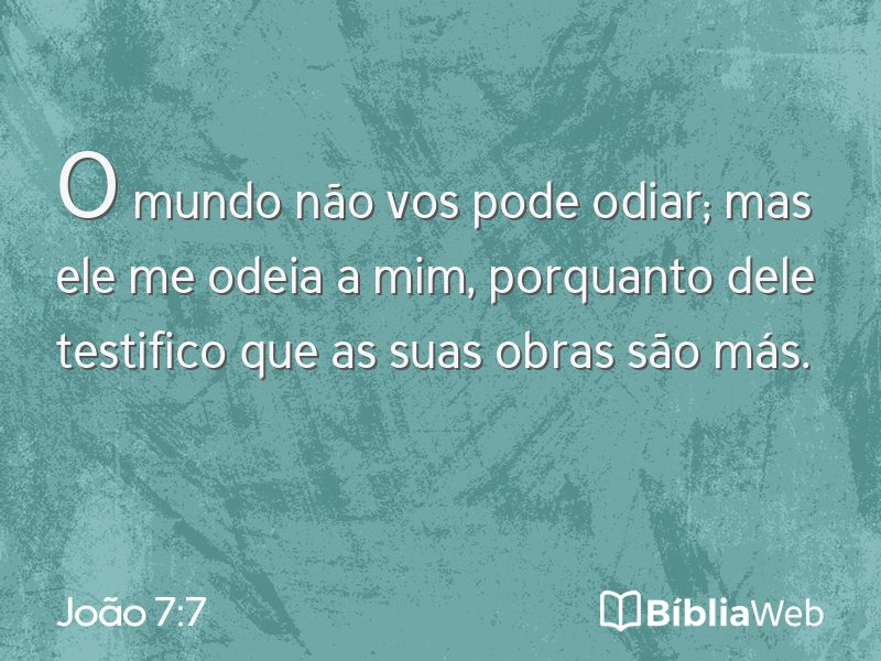 João 7:7 em imagem para compartilhar