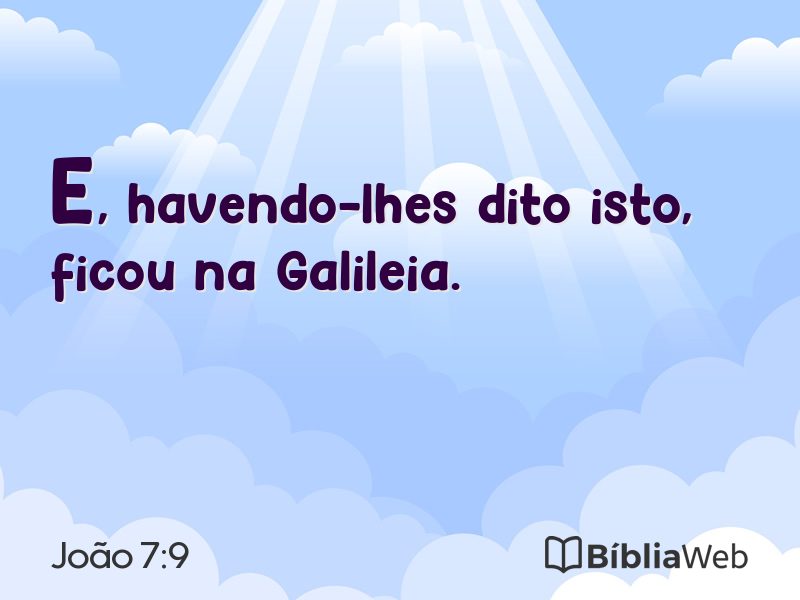 João 7:9 em imagem para compartilhar