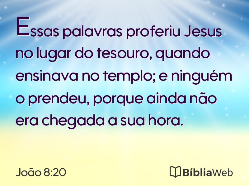 João 8:20 em imagem para compartilhar