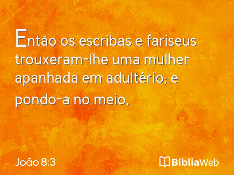 João 8:3 em imagem para compartilhar