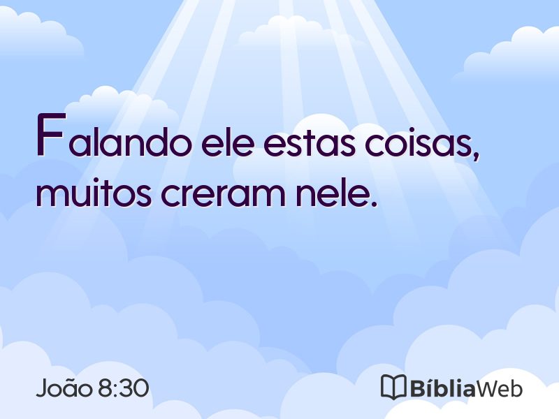 João 8:30 em imagem para compartilhar