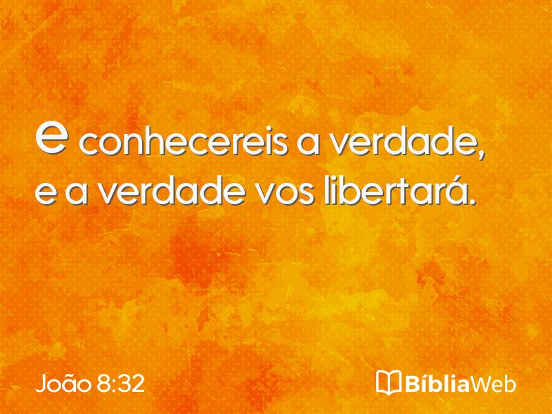João 8:32 em imagem para compartilhar