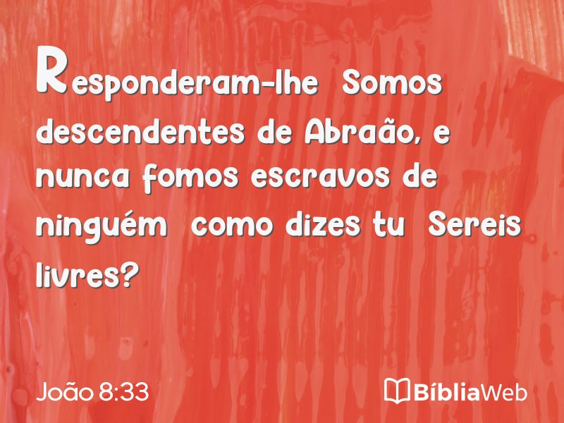 João 8:33 em imagem para compartilhar