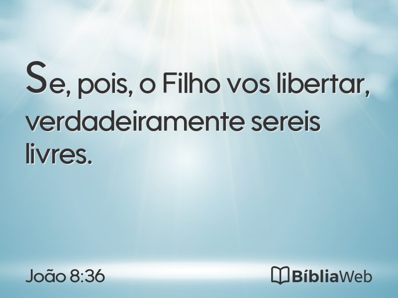João 8:36 em imagem para compartilhar
