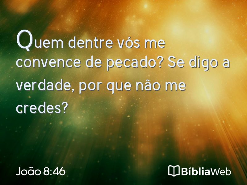 João 8:46 em imagem para compartilhar