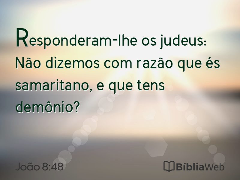 João 8:48 em imagem para compartilhar