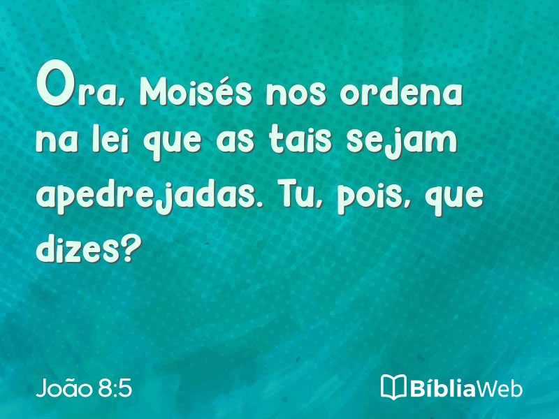 João 8:5 em imagem para compartilhar
