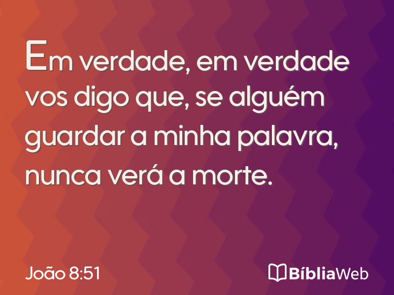 João 8:51 em imagem para compartilhar