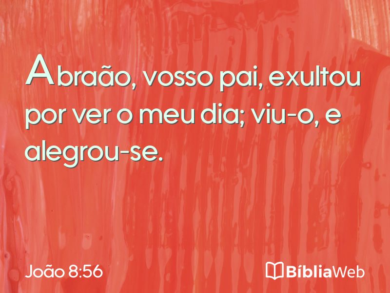 João 8:56 em imagem para compartilhar